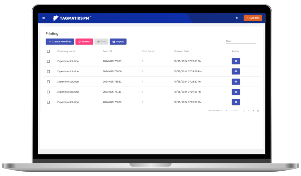 Rfid Manager TagMatiks Print Manager